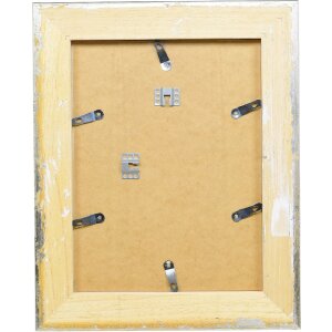 Effect Holz-Bilderrahmen Profil 80 silber 30,5x91,5 cm mit Antireflexglas