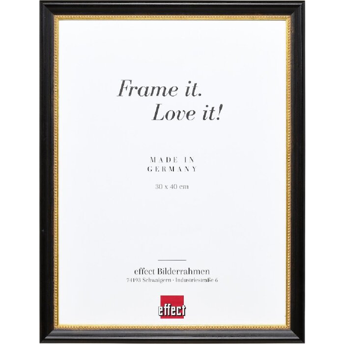 Efect cadru din lemn profil 85 negru 21x28 cm sticlă anti-reflexivă