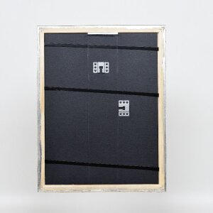 Effect Holzbilderrahmen Profil 85 Silber 50x60 cm Antireflexglas