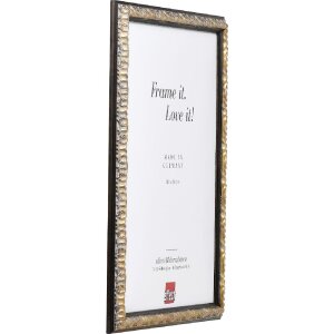 Râmă foto din lemn Profil 86 Baroc 70x100 cm negru-silver