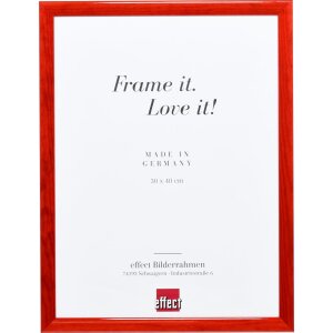 Effect Holzrahmen Profil 89 rot 20x20 cm Antireflexglas