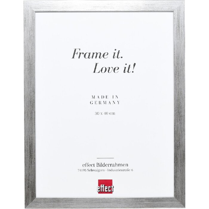 Effect Holzrahmen Profil Top Pro silber 25x80 cm mit Antireflexglas