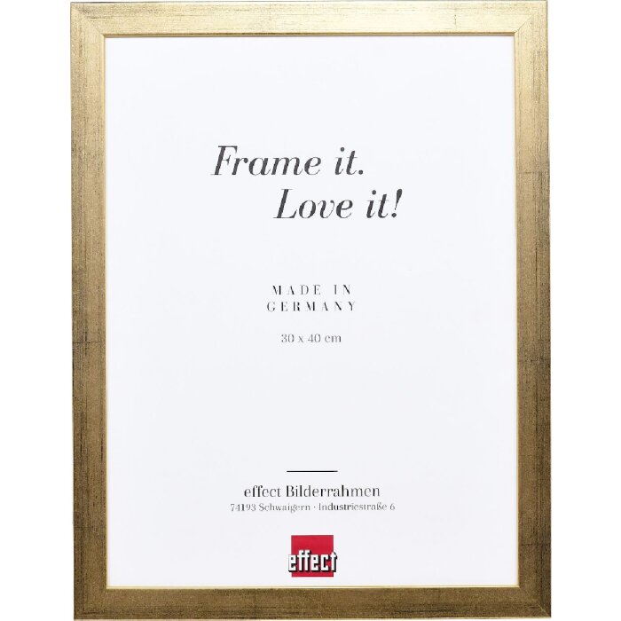 Râmă foto din lemn masiv Profil Top Pro gold 42x59,4 cm cu sticlă antireflex