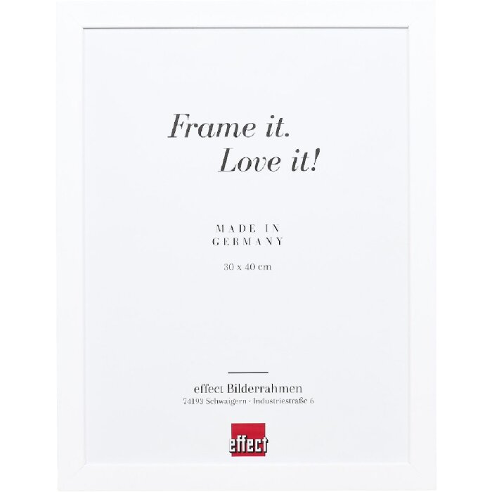 Rama foto din lemn masiv Profil Top Pro albă 45x60 cm cu sticlă antireflex