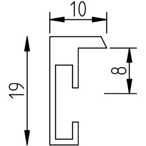 Ramă foto Effect A1 Brandschutz din aluminiu auriu 25x70 cm sticlă antireflex