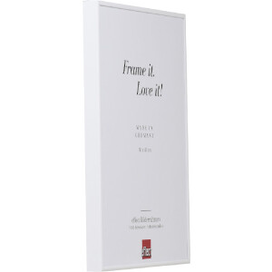 Rama foto din aluminiu cu efect Quadro 20x30 cm sticlă acrilică albă