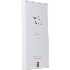 Rama pentru tablouri din aluminiu cu efect Quadro 25x50 cm sticlă acrilică albă panou spate MDF