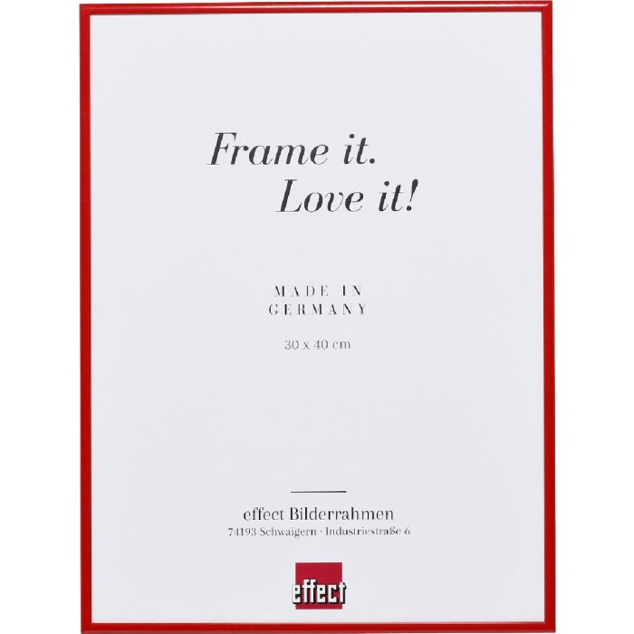 Rama foto din aluminiu cu efect Quadro 30x40 cm sticlă acrilică roșie