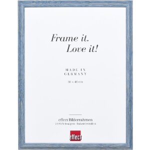 Effect Holzrahmen Profil 32 grau-blau 30x40 cm Acrylglas...