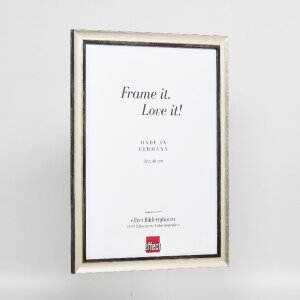 Effect Holzbilderrahmen Profil 40 Silber 9x13 cm Acrylglas