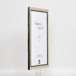 Effect Holzbilderrahmen Profil 40 Silber 9x13 cm Acrylglas