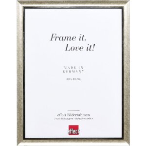 Effect Holz-Bilderrahmen Profil 40 Silber 10x10 cm Acrylglas