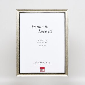 Effect Holz-Bilderrahmen Profil 40 Silber 10x10 cm Acrylglas