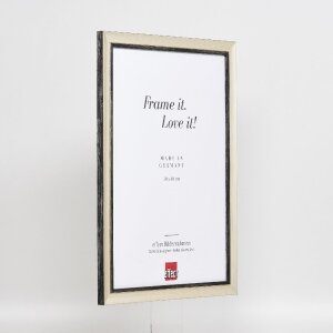 Effect Holz-Bilderrahmen Profil 40 Silber 10x10 cm Acrylglas