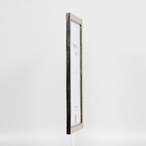 Effect Holz-Bilderrahmen Profil 40 Silber 10x10 cm Acrylglas