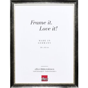 Effect Holz-Bilderrahmen Profil 40 Platin 10x10 cm Acrylglas