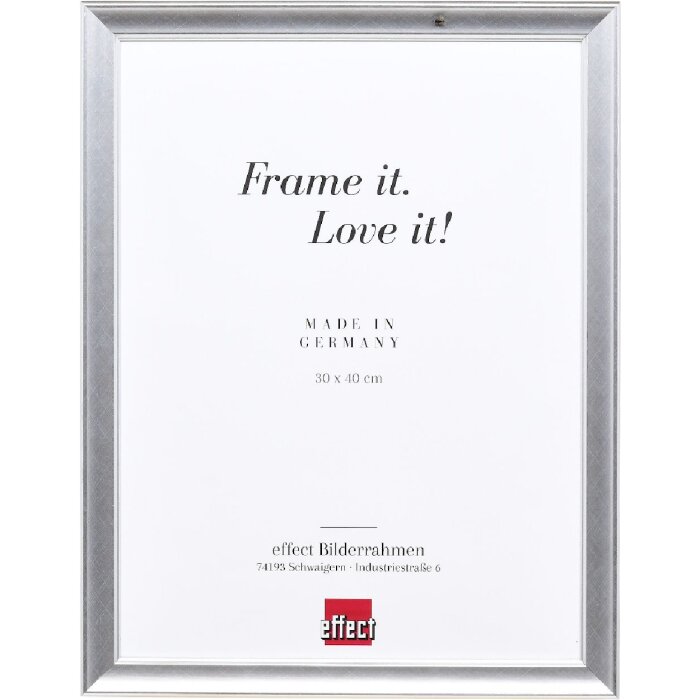 Rama foto din lemn masiv Profil 41 argint, 61x91,5 cm, cu acrilic