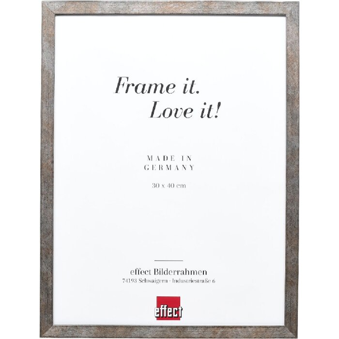 Rama foto din lemn masiv cu profil 42, acrilic antracit 25x70 cm