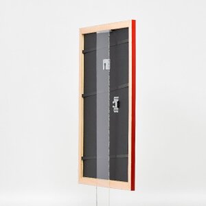 effect Holz-Bilderrahmen Profil 43 rot hochglanz 7x10 cm Kunstglas