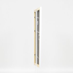 Effect Holz-Bilderrahmen Profil 43 weiß hochglanz 9x13 cm Kunstglas