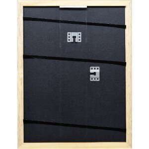 Râmă foto din lemn Profil 43 neagră lucios 30x40 cm cu sticlă artificială