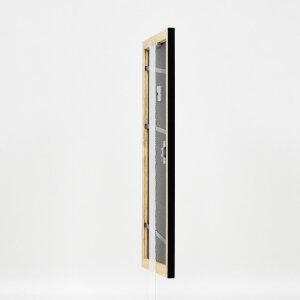 Effect Holz-Bilderrahmen Profil 43 schwarz hochglanz 30x45 cm Kunstglas