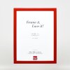 effect Bilderrahmen Profil 43 rot hochglanz 30x45 cm mit Kunstglas