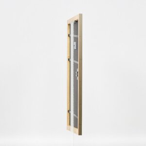 effect Holz-Bilderrahmen Profil 43 silber 35x100 cm Kunstglas