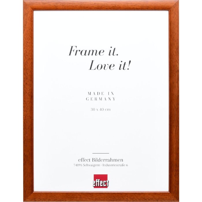 Effect Holzbilderrahmen Profil 43 braun 40x50 cm mit Kunstglas