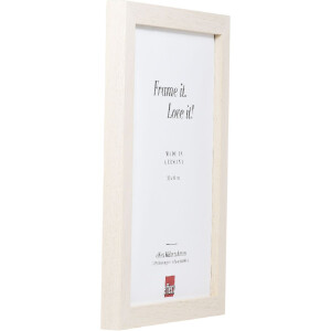 Effect Holz-Bilderrahmen Profil 52 weiß 14,8x21 cm Kunstglas