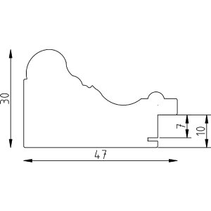 Rama foto Effect Profil 56 din lemn masiv, 60x60 cm, albă cu sticlă artificială