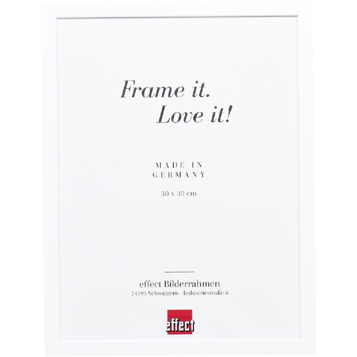 Râmă foto din lemn masiv Effect Profil 58 albă 20x28 cm cu acrilic