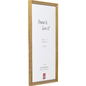 Effect Bilderrahmen Holz Profil 66 antikgold 20x28 cm mit Kunstglas
