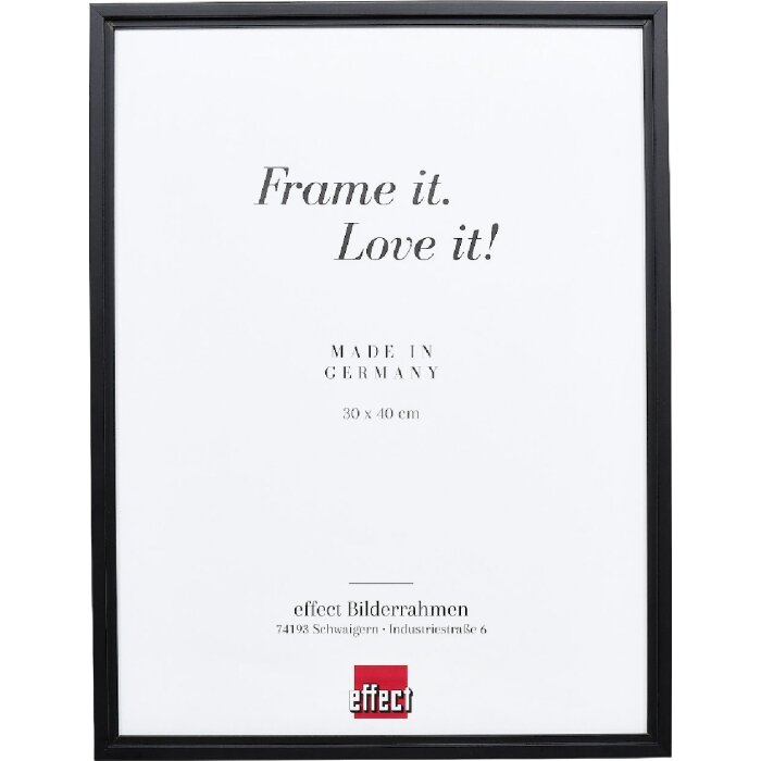 Râmă foto din lemn Profil 69, negru, 14,8x21 cm, cu sticlă artistică