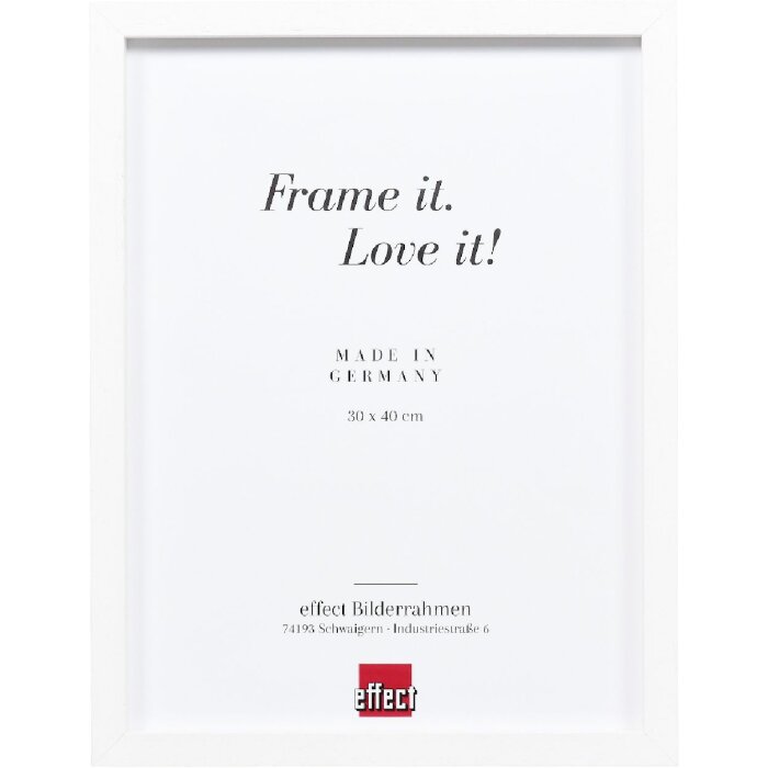 Rama foto Effect Holz-Bilderrahmen Profil 74 albă 62x93 cm cu sticlă artistică