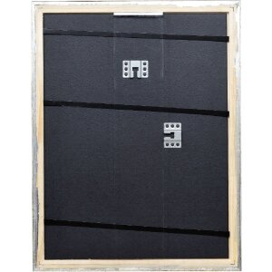 Efect cadru din lemn profil 85 argint 40x50 cm sticlă acrilică