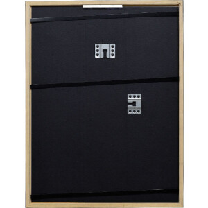 Rama foto din lemn masiv Profil 2330, negru, 25x70 cm, cu sticlă artificială