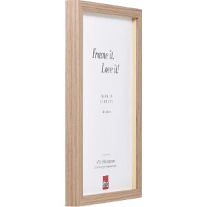 Rama foto din lemn masiv Profil 54 Nußbaum 25x50 cm cu sticlă clară
