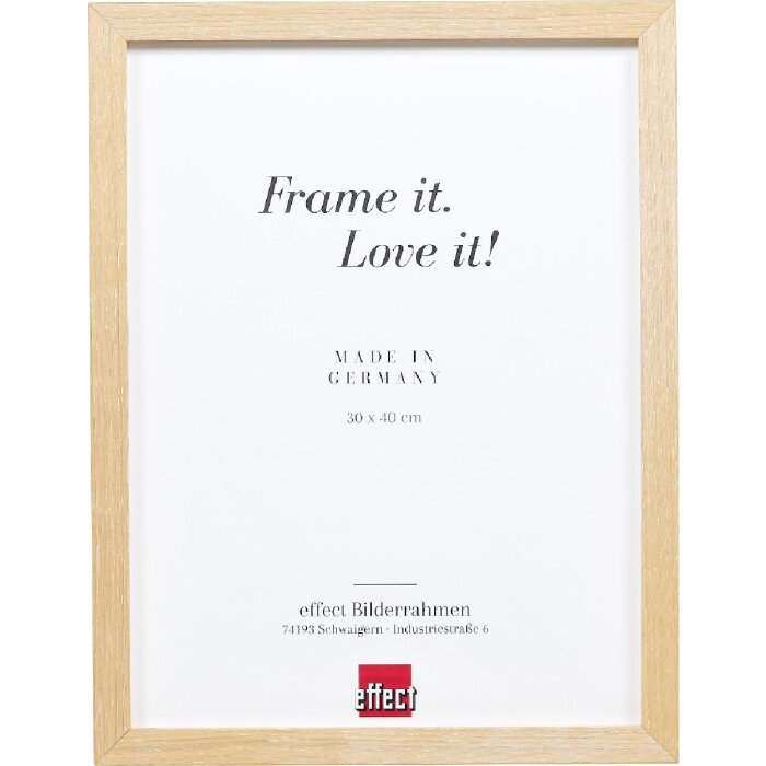 Ramă foto din lemn masiv Profil 54, Kalkeiche, 50x65 cm, cu sticlă clară