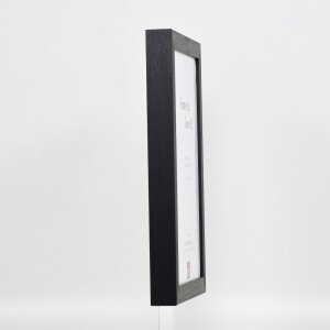 Effect Holz-Bilderrahmen Profil 55 schwarz 18x27 cm Normalglas Abstandsleiste