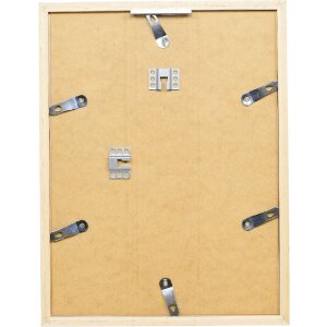 Rama foto din lemn Profil 58 albă 18x27 cm, cu sticlă clară și listă de separare