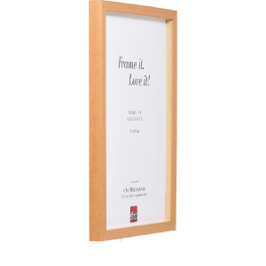 Rama foto din lemn Profil 58, deschis-brun, 28x35 cm, cu sticlă transparentă și listă de distanțare