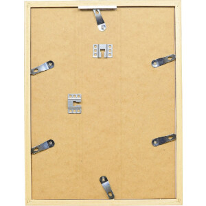 Ramă foto din lemn masiv Profil 58, culoare deschis-brună, 35x100 cm, cu sticlă transparentă și listă de separare