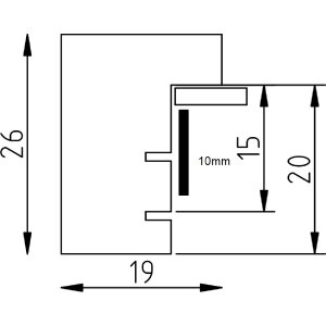 Rama foto din lemn masiv Profil 58, culoare închisă maro, 35x50 cm, cu sticlă clară și listă de separare