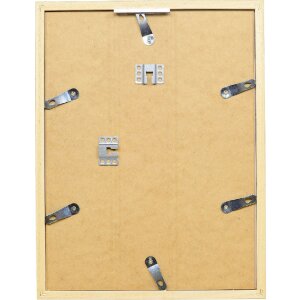 Ramă foto din lemn masiv Profil 58, maro închis, 40x60 cm, cu sticlă clară și margine de separare