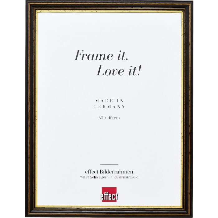 Effect Wandspiegel Holz-Profil 21 braun 24x30 cm