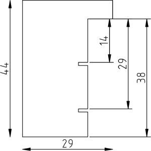 Sprijinire de perete cu oglindă efect Profil 55 alb 59,4x84,1 cm