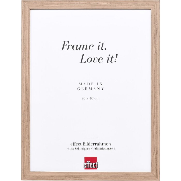 Rama foto din lemn masiv Profil 54 nuc natural 60x90 cm cu sticlă acrilică pentru muzeu