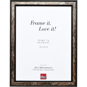 Effect Holzbilderrahmen Profil 64 Schwarz 35x50 cm mit...
