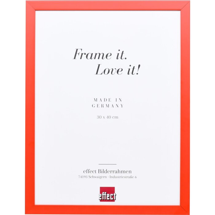 Effect Holzrahmen Top Cube 20x25 cm rot Acrylglas Museumsqualität